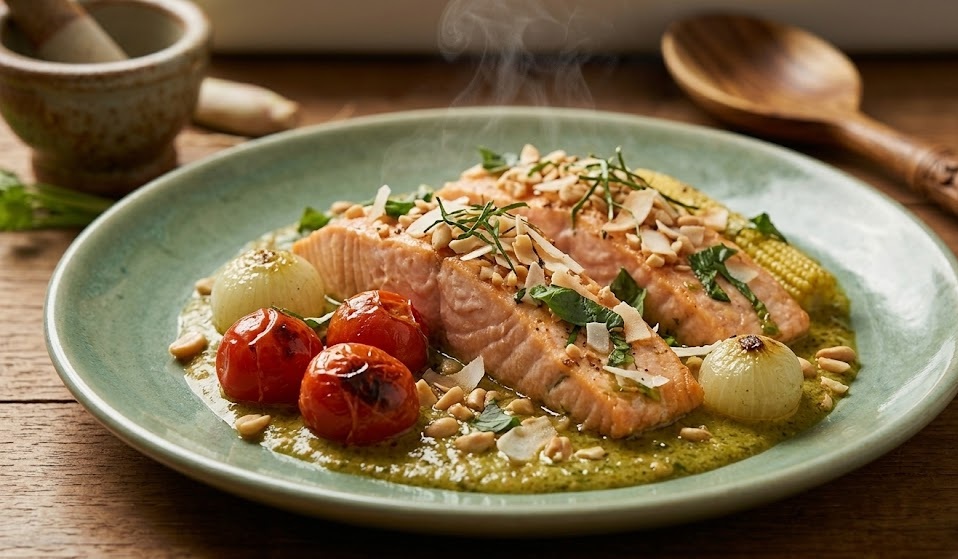 How to Make Mary Berry Thai Style Salmon Traybake Recipe