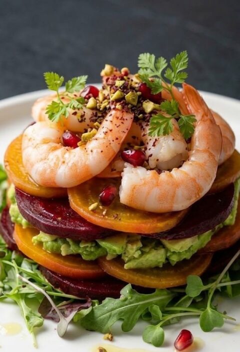 Mary Berry Beetroot, Avocado and Prawn Salad Recipe