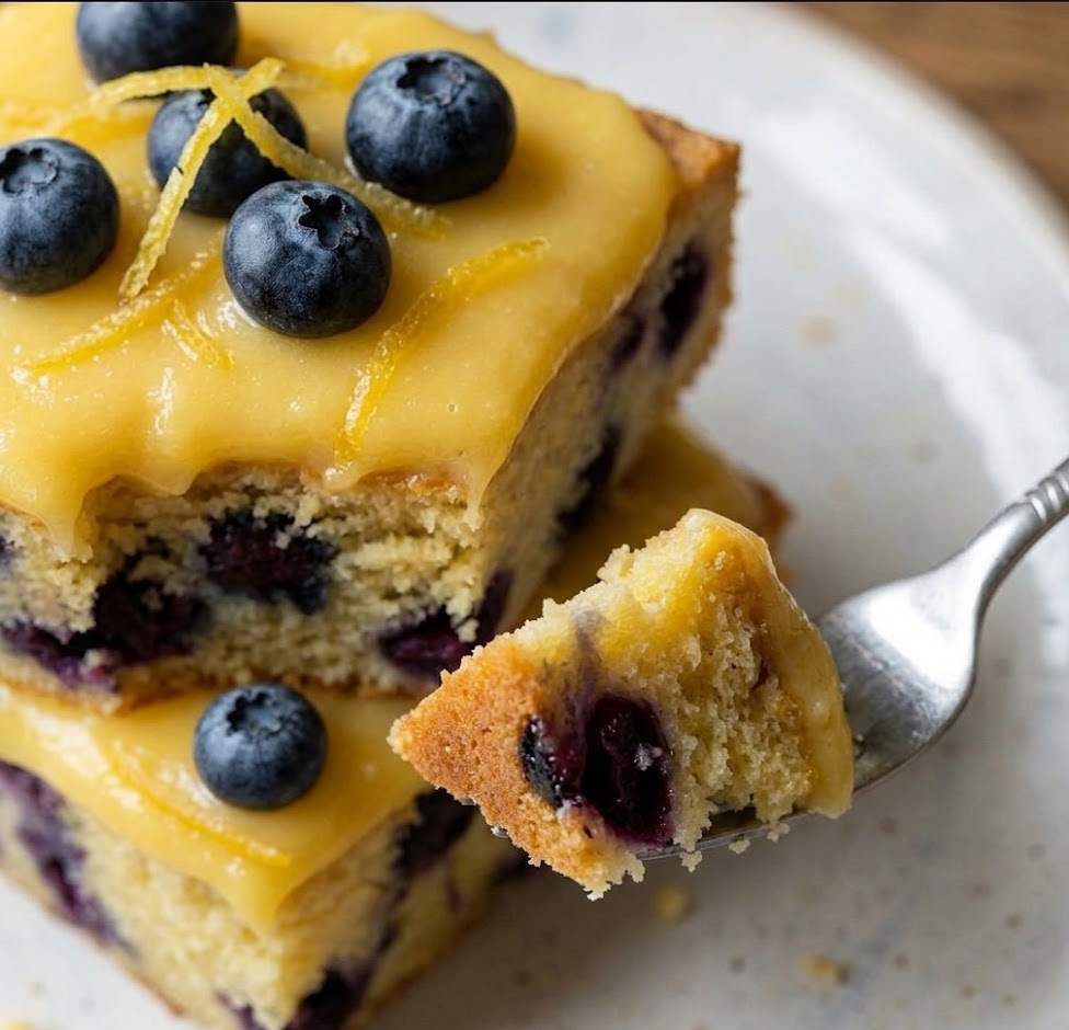 How to Make Mary Berry Lemon and Blueberry Traybake Recipe