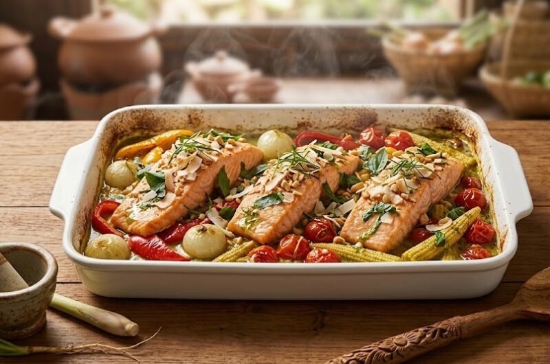 Mary Berry Thai Style Salmon Traybake Recipe